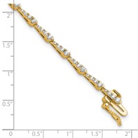 True Origin 14K Yellow Gold 0.50 Carat Lab Grown Diamond VS+ F+ Complete Fashion Bracelet, 7" view 5