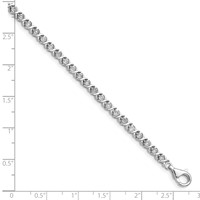 14K White Gold 0.25 Carat Lab Grown Diamond VS SI+ G+ Complete Fancy Tennis Bracelet, 7" view 4