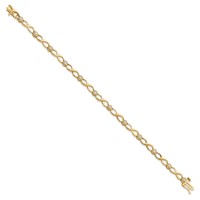 14K Yellow Gold 0.50ct Lab Grown Dia VS SI+ G+ Comp Infinity Bracelet, 7.25" view 2