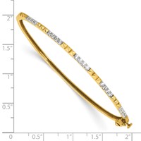 True Origin 14K Yellow Gold 0.50 Carat Lab Grown Diamond VS+ F+ Complete Bangle, 6.75" view 3