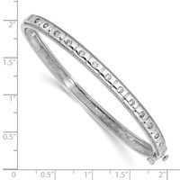 True Origin 14K White Gold 0.50 Carat Lab Grown Diamond VS+ F+ Complete Bangle, 6.75" view 3