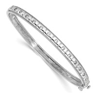 True Origin 14K White Gold 0.50 Carat Lab Grown Diamond VS+ F+ Complete Bangle, 6.75" view 1