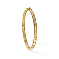 True Origin 14K Yellow Gold 0.50 Carat Lab Grown Diamond VS+ F+ Complete Bangle, 6.75" view 4