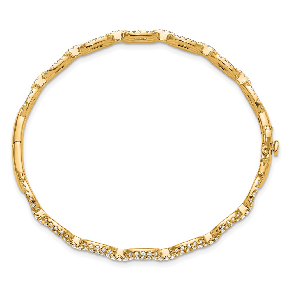 True Origin 14k 2 1/6 carat Lab Grown Diamond VS D E F 7 inch Link Bangle (BM9954-217-YLD)