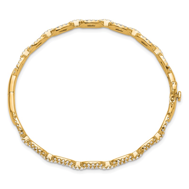 True Origin 14k 2 1/6 carat Lab Grown Diamond VS D E F 7 inch Link Bangle
