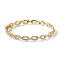 True Origin 14K Yellow Gold 2.17 Carat Lab Grown Diamond VS+ F+ Complete Link Bracelet, 7" view 4