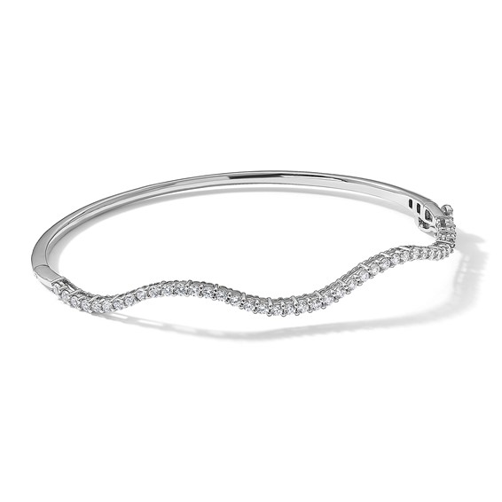 True Origin Lab Grown Diamond Wavy Bangles