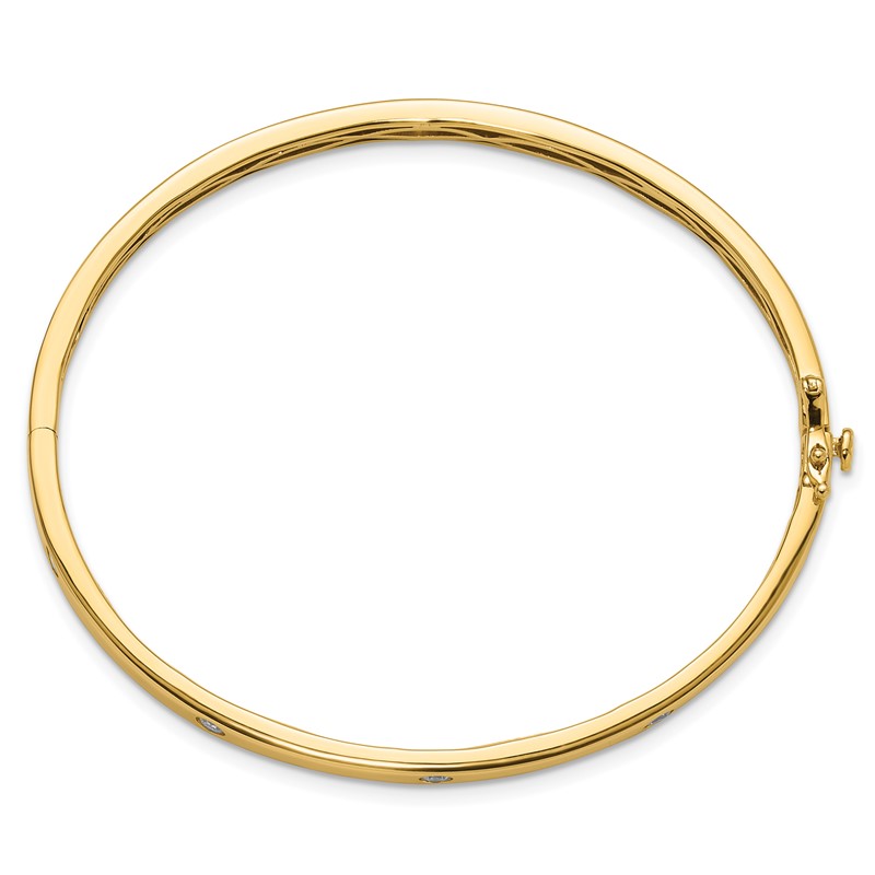 True Origin 14k 3/4 carat Lab Grown Diamond VS D E F 6.75 inch Bangle
