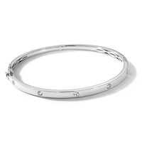 True Origin 14K White Gold 0.75 Carat Lab Grown Diamond VS+ F+ Complete Bangle, 6.75" view 3