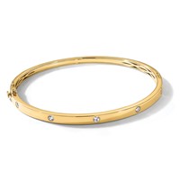 True Origin 14K Yellow Gold 0.75 Carat Lab Grown Diamond VS+ F+ Complete Bangle, 6.75" view 4