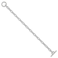 True Origin 14K White Gold 0.33 Carat Lab Grown Diamond VS+ F+ Complete Toggle Bracelet, 7" view 2