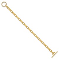 True Origin 14K Yellow Gold 0.33 Carat Lab Grown Diamond VS+ F+ Complete Toggle Bracelet, 7" view 2