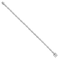 True Origin 14K White Gold 2.20 Carat Lab Grown Diamond VS+ F+ Complete Fashion Bracelet, 7" view 2