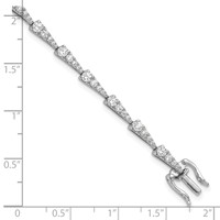 True Origin 14K White Gold 2.20 Carat Lab Grown Diamond VS+ F+ Complete Fashion Bracelet, 7" view 5