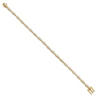 True Origin 14K Yellow Gold 2.20 Carat Lab Grown Diamond VS+ F+ Complete Fashion Bracelet, 7" view 2