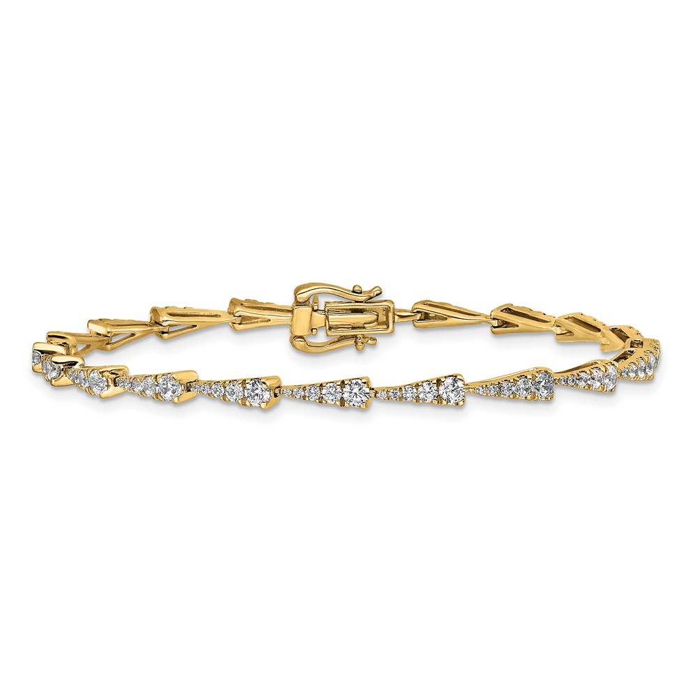 True Origin 14k 2 1/5 carat Lab Grown Diamond VS D E F 7 inch Fancy Bracelet (BM9960-220-YLD)