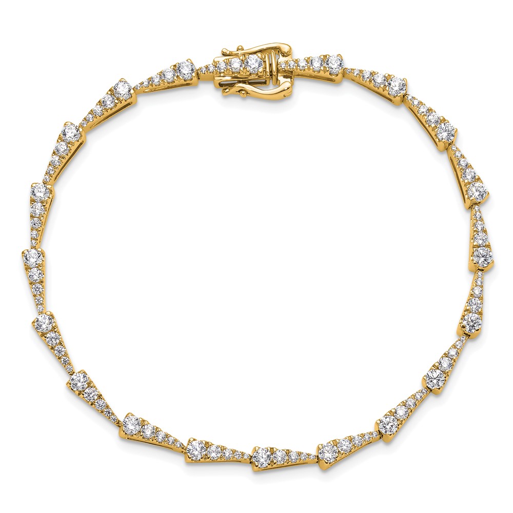 True Origin 14k 2 1/5 carat Lab Grown Diamond VS D E F 7 inch Fancy Bracelet (BM9960-220-YLD)