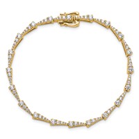 True Origin 14K Yellow Gold 2.20 Carat Lab Grown Diamond VS+ F+ Complete Fashion Bracelet, 7" view 4