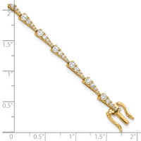True Origin 14K Yellow Gold 2.20 Carat Lab Grown Diamond VS+ F+ Complete Fashion Bracelet, 7" view 5