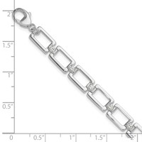 True Origin 14K White Gold 0.50 Carat Lab Grown Diamond VS+ F+ Complete Link Bracelet, 7" view 4