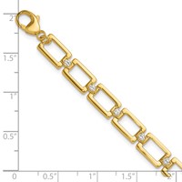 True Origin 14K Yellow Gold 0.50 Carat Lab Grown Diamond VS+ F+ Complete Link Bracelet, 7" view 4