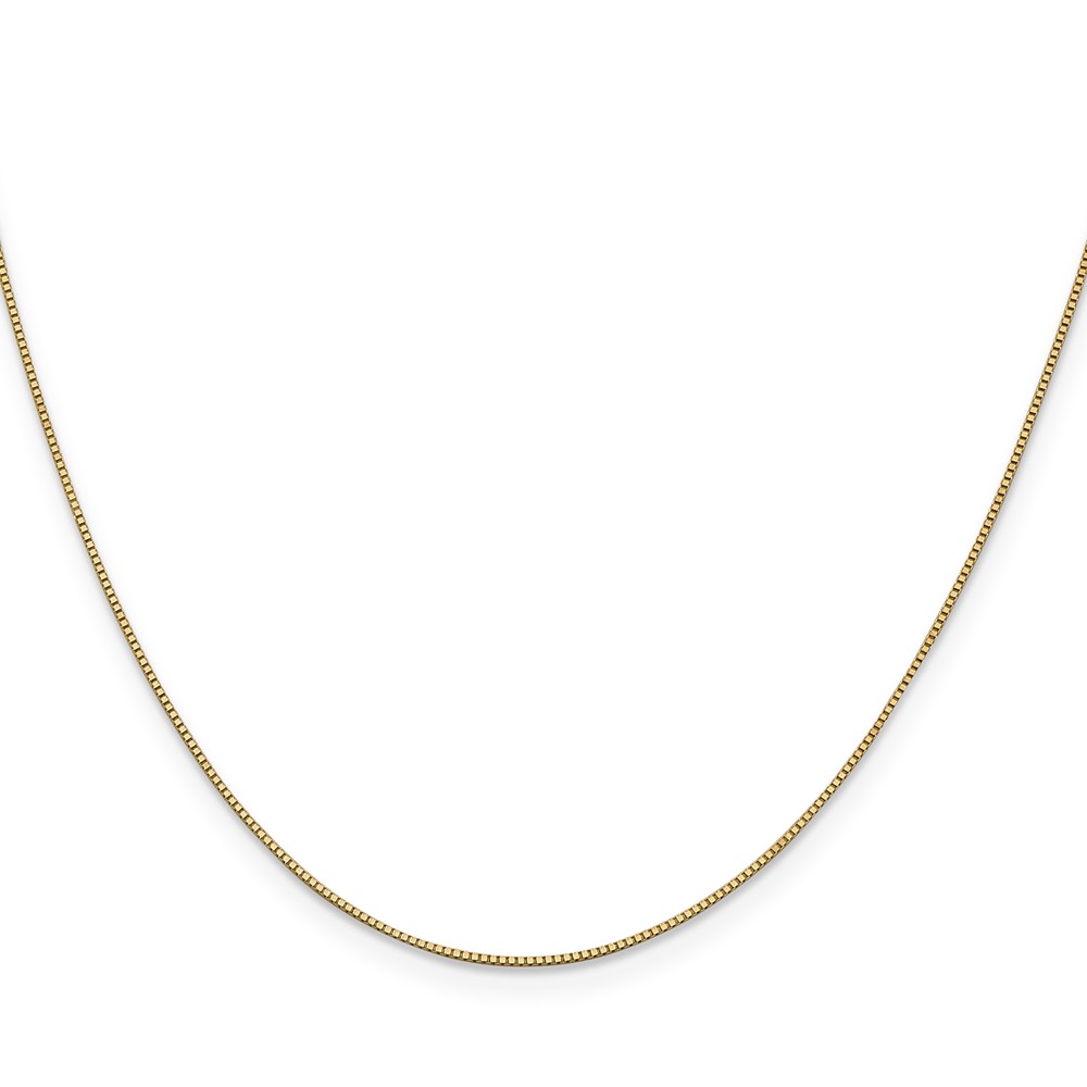 14K 13 inch .7mm Box with Lobster Clasp Chain (BOX075-13)