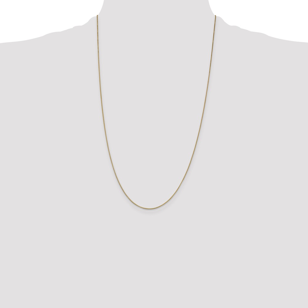 14K 26 inch .7mm Box with Lobster Clasp Chain (BOX075-26)