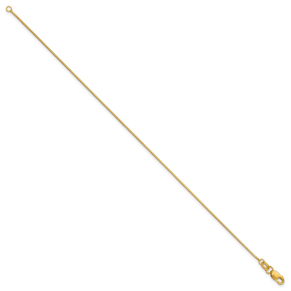 14K 7 inch .7mm Box with Lobster Clasp Bracelet (BOX075-7)