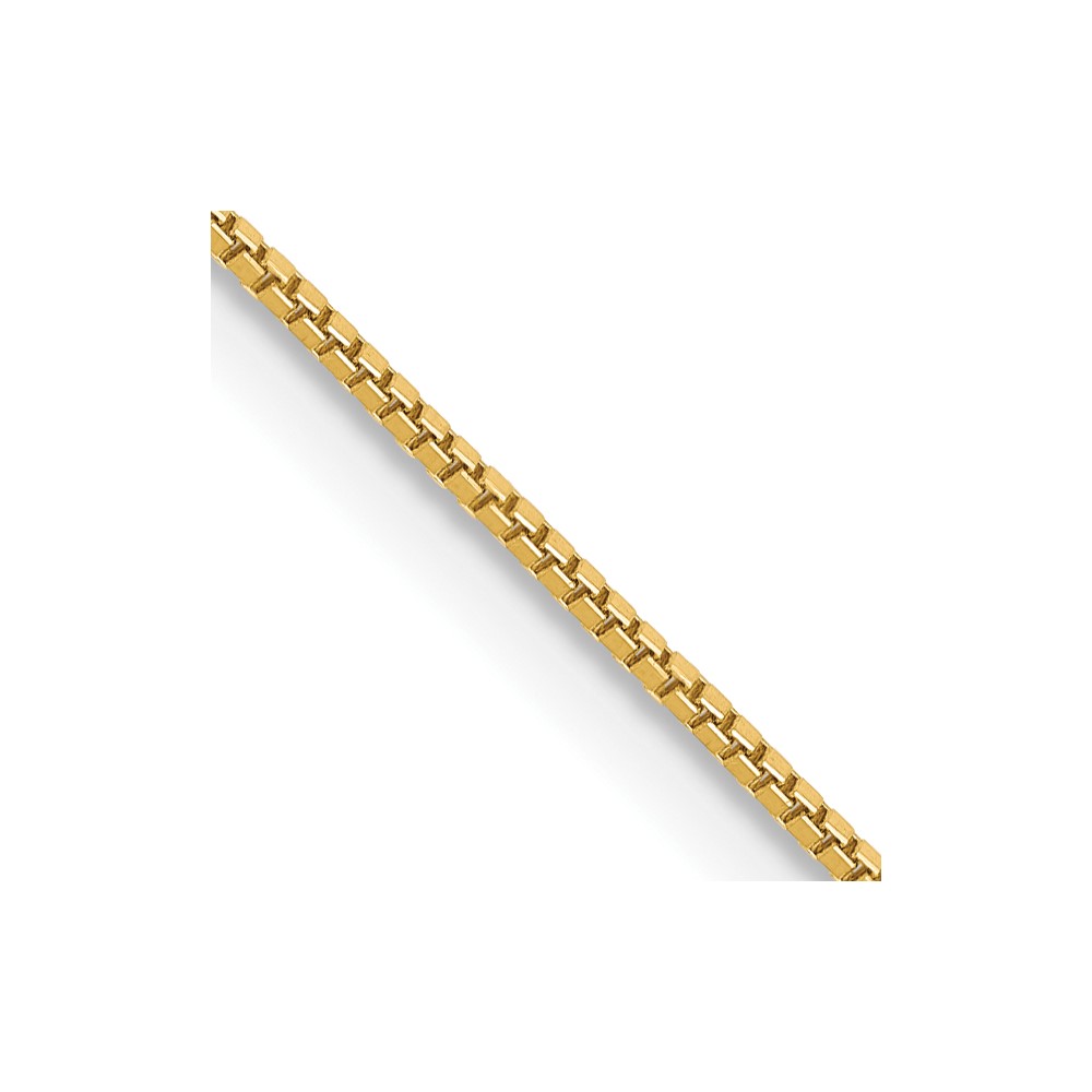 14K 13 inch .7mm Box with Lobster Clasp Chain (BOX075-13)