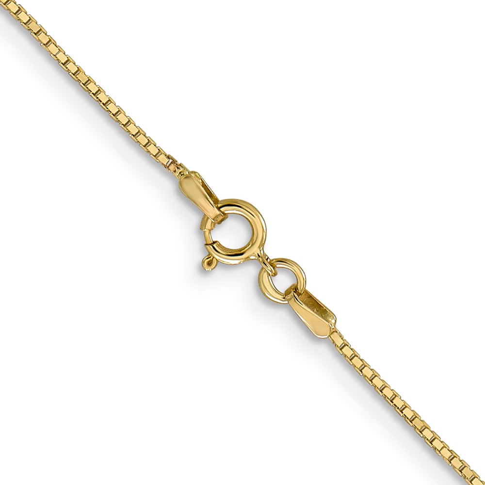 14K 14 inch .9mm Box with Spring Ring Clasp Chain (BOX087S-14)