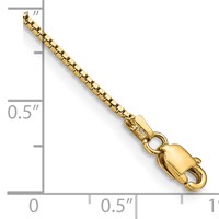 14K .95mm Yellow Gold Box Bracelet with Lobster Clasp - 7in view 4