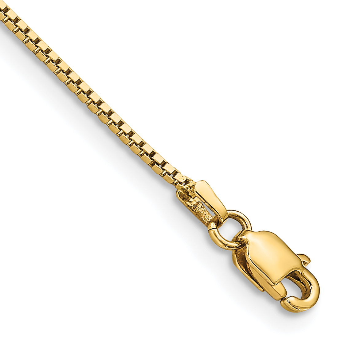 14K 7 inch .95mm Box with Lobster Clasp Bracelet (BOX095-7)