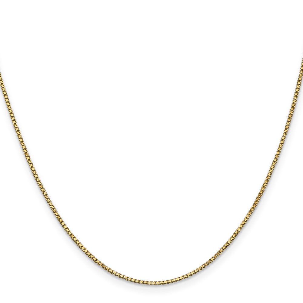 14K 18 inch 1mm Box with Lobster Clasp Chain (BOX100-18)