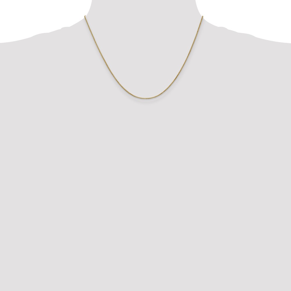 14K 18 inch 1mm Box with Lobster Clasp Chain (BOX100-18)