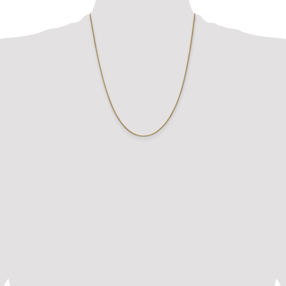 14K 22 inch 1mm Box with Lobster Clasp Chain (BOX100-22)