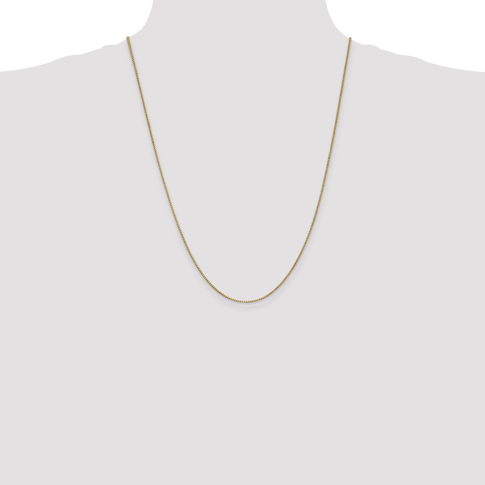 14K 24 inch 1mm Box with Lobster Clasp Chain (BOX100-24)