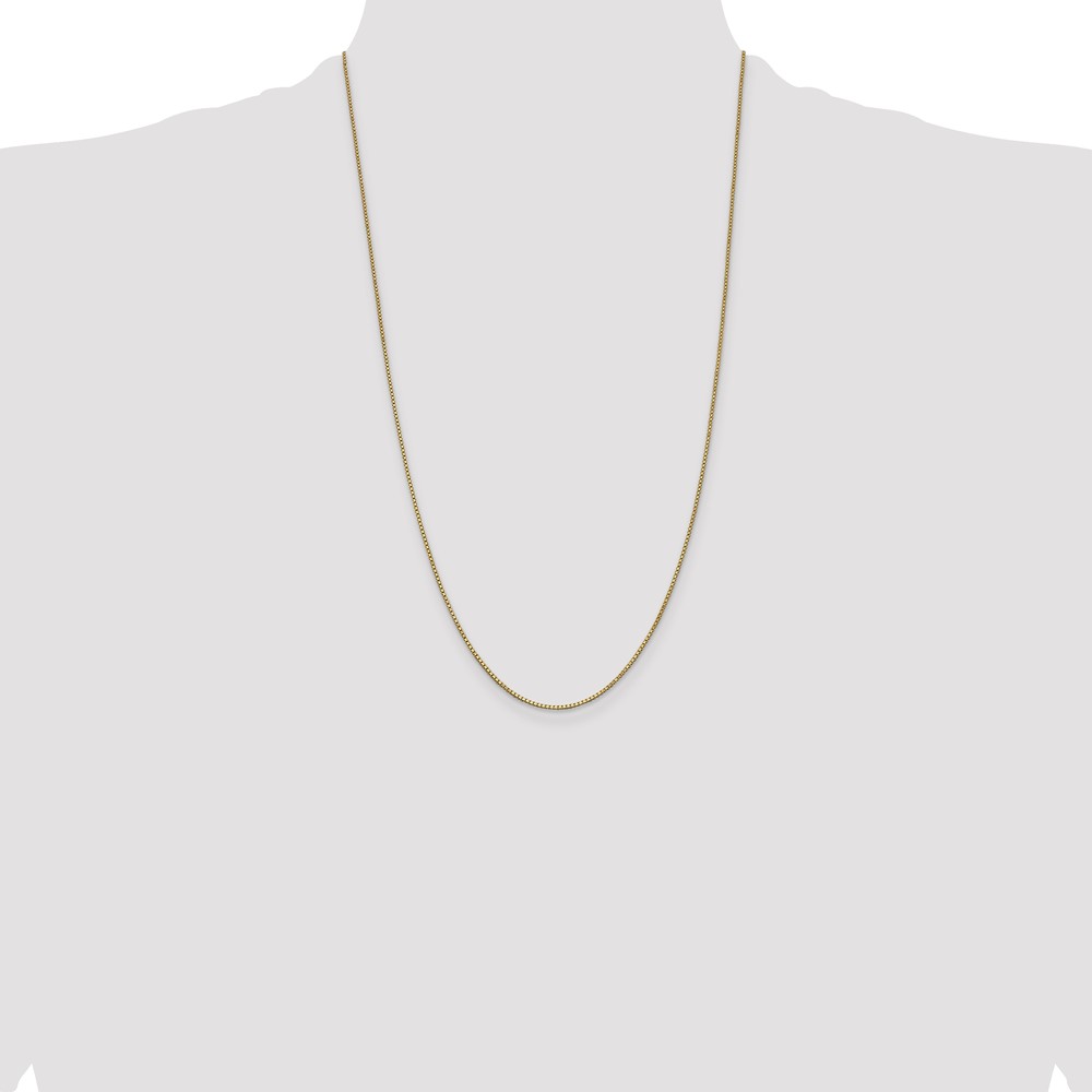 14K 26 inch 1mm Box with Lobster Clasp Chain (BOX100-26)