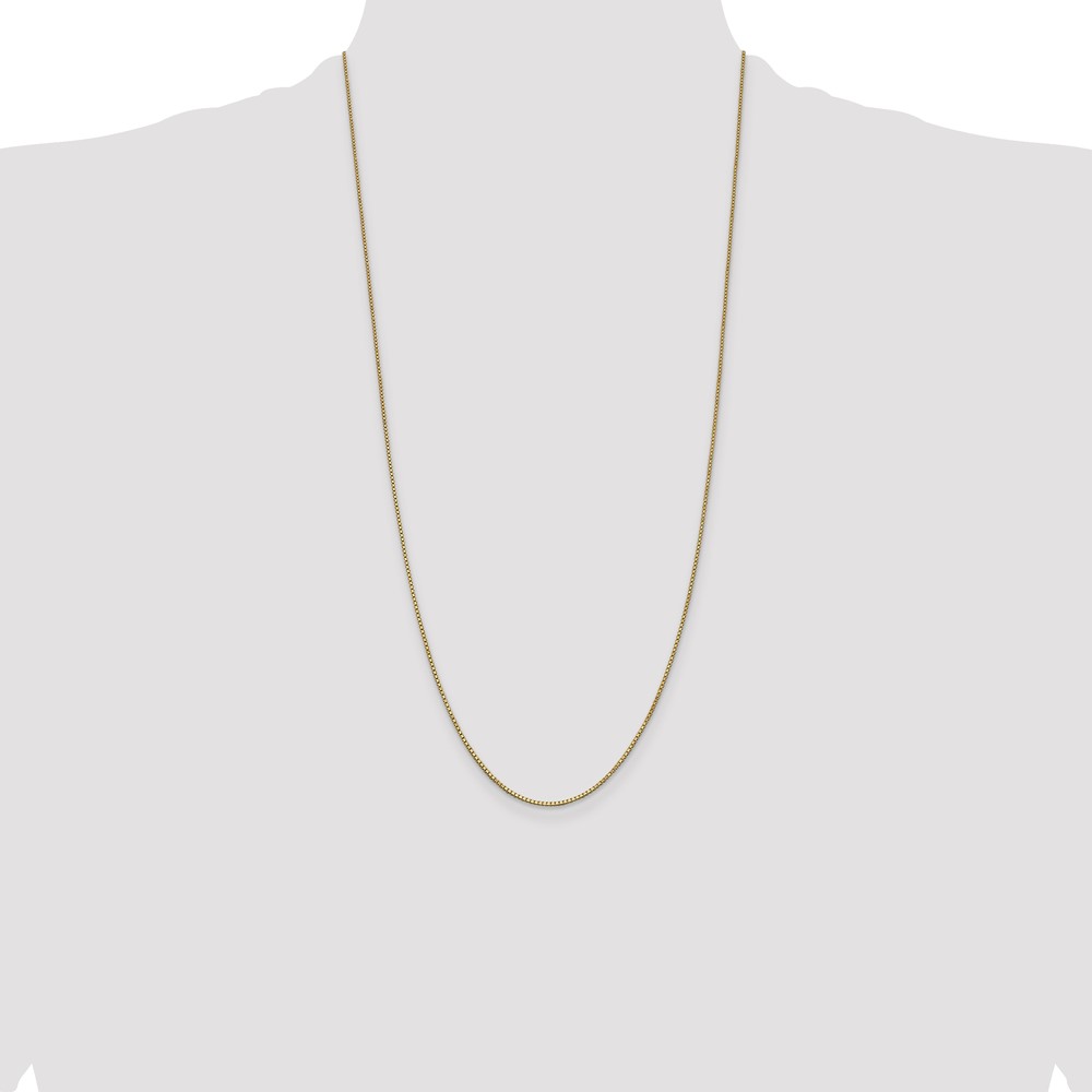 14K 28 inch 1mm Box with Lobster Clasp Chain (BOX100-28)