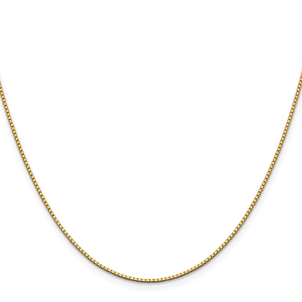 14K 18 inch 1.05mm Box with Lobster Clasp Chain (BOX105-18)