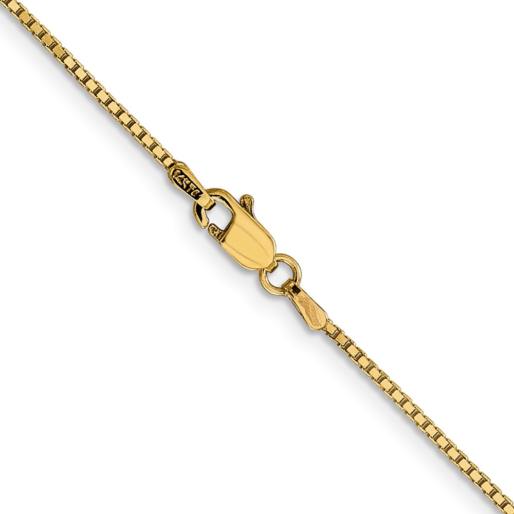 14K 18 inch 1.05mm Box with Lobster Clasp Chain (BOX105-18)