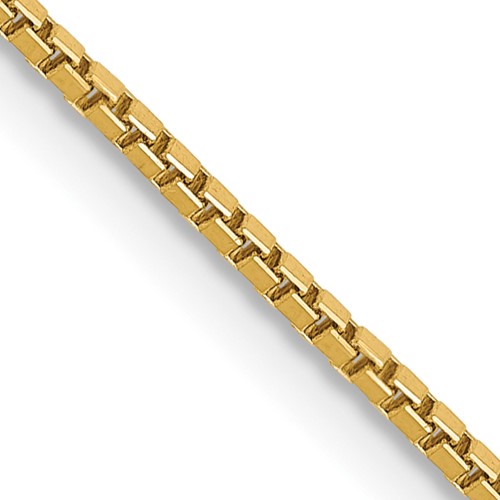14K 18 inch 1.05mm Box with Lobster Clasp Chain
