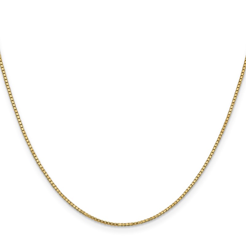 14K 26 inch 1.1mm Box with Lobster Clasp Chain