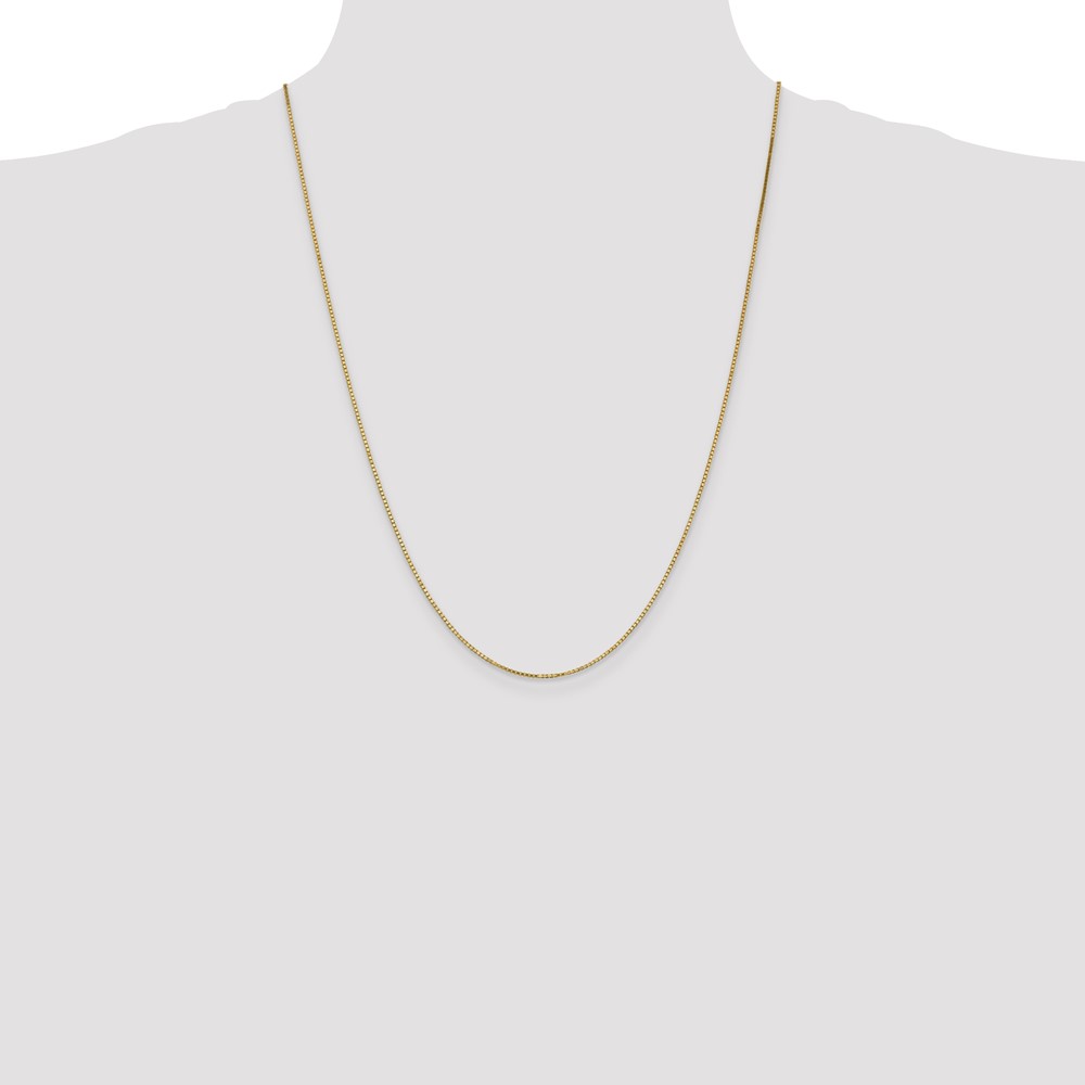 14K 24 inch 1.1mm Box with Lobster Clasp Chain (BOX110-24)