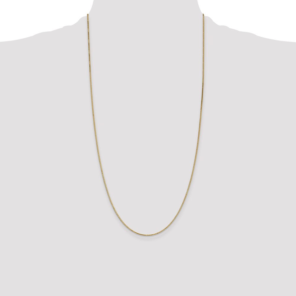 14K 28 inch 1.1mm Box with Lobster Clasp Chain (BOX110-28)