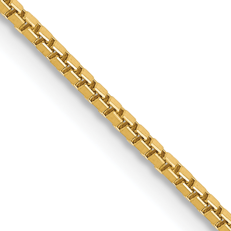 14K 18 inch 1.1mm Box with Lobster Clasp Chain (BOX110-18)