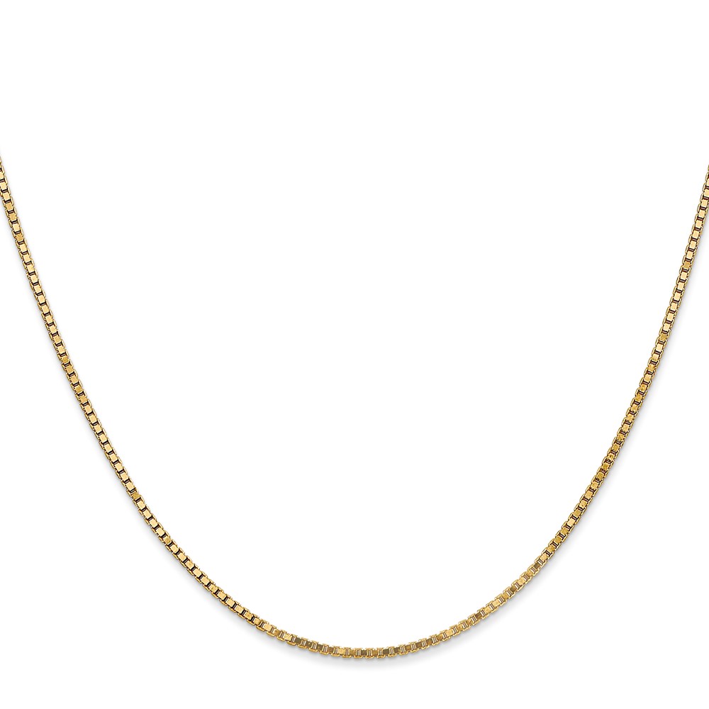14K 16 inch 1.4mm Box with Lobster Clasp Chain (BOX125-16)