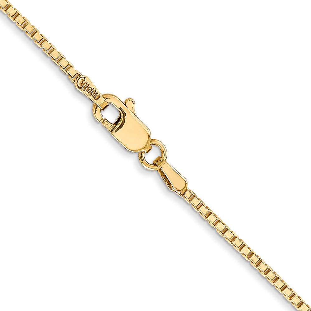 14K 16 inch 1.4mm Box with Lobster Clasp Chain (BOX125-16)
