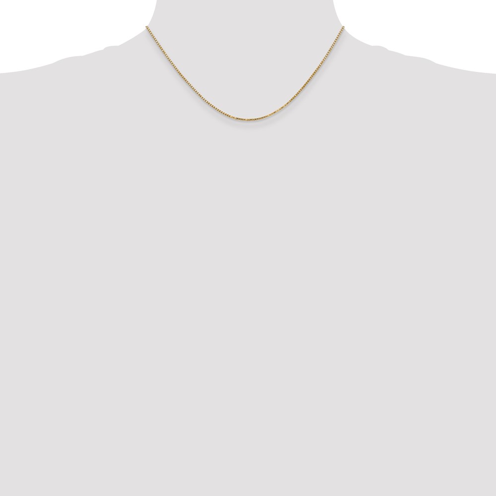 14K 16 inch 1.4mm Box with Lobster Clasp Chain (BOX125-16)