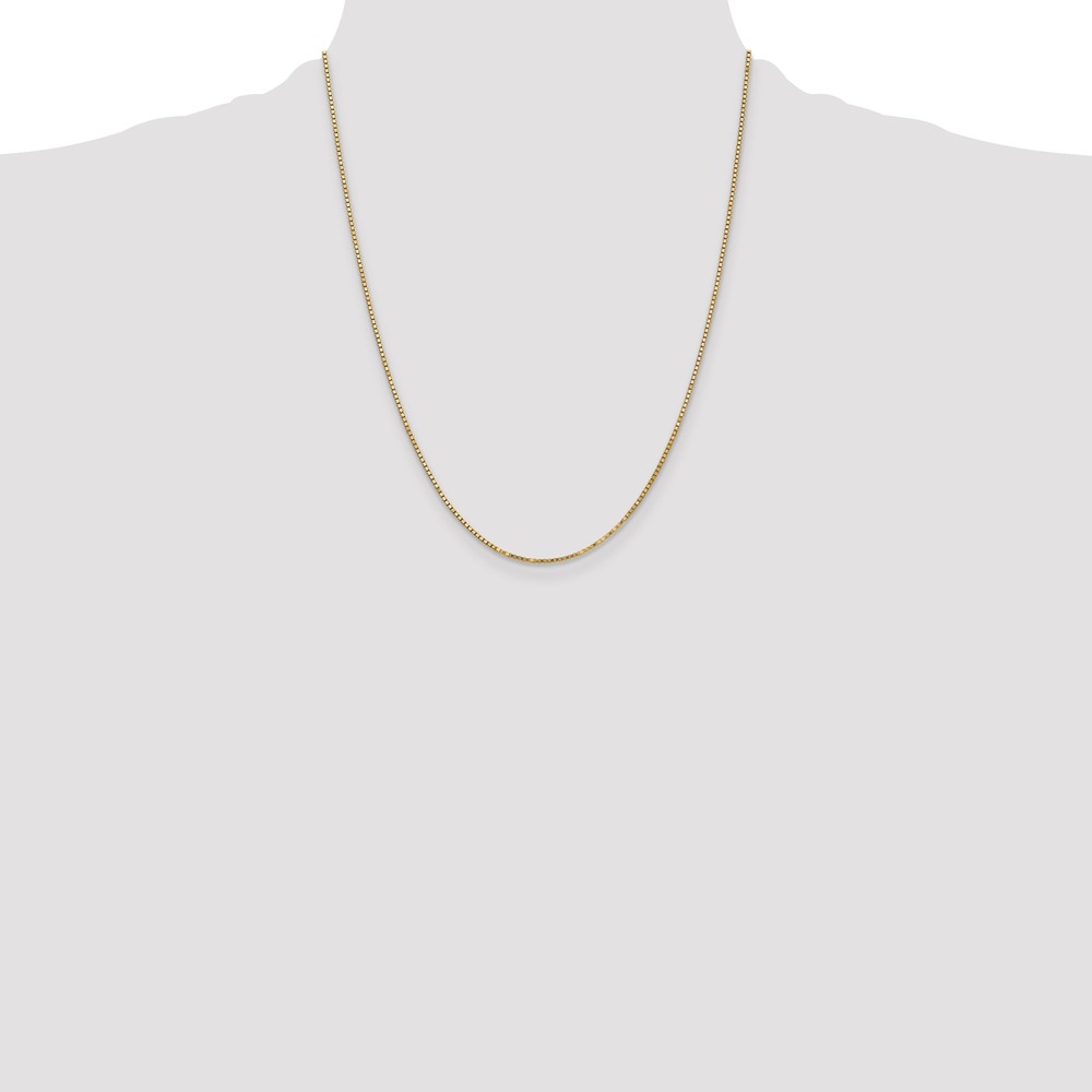 14K 22 inch 1.4mm Box with Lobster Clasp Chain (BOX125-22)