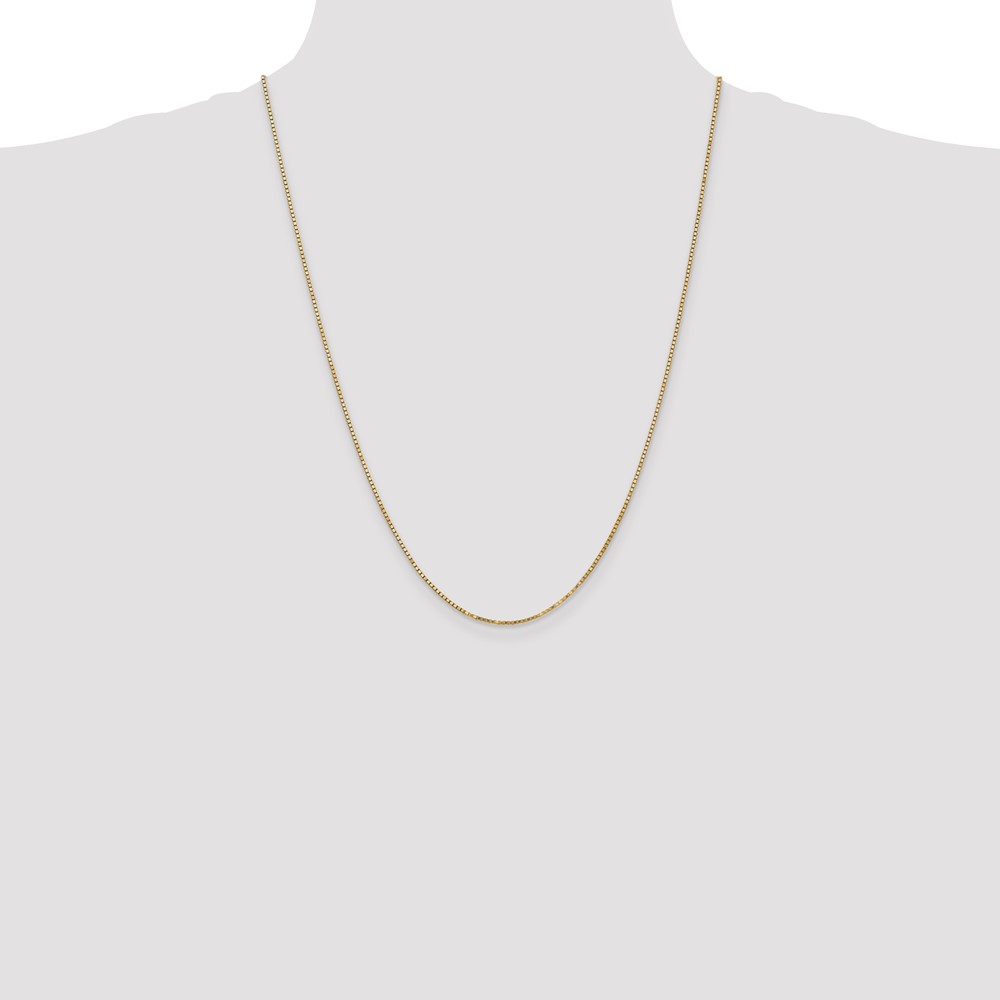 14K 24 inch 1.4mm Box with Lobster Clasp Chain (BOX125-24)
